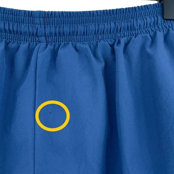 Vintage Reebok Athletic Shorts Made in USA Pull On Drawstring Solid Blue | Sz M - Picture 8 of 9